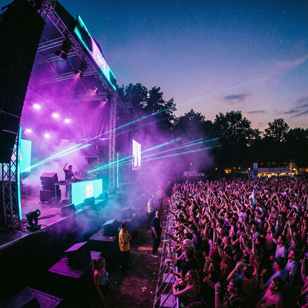 Klubová noc a lasery